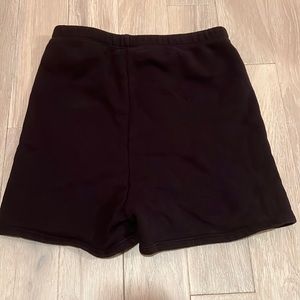 Joah Brown fitted sweat short in black french terry S/M